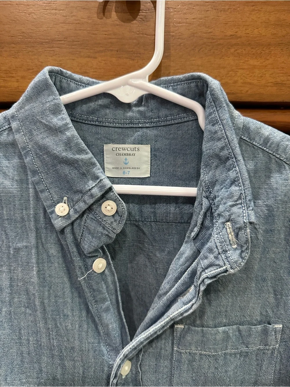 Crewcuts Chambray Light Blue Short-Sleeve Button-Down Shirt